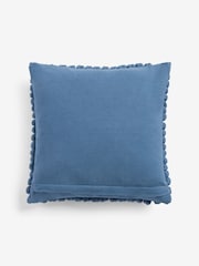 Blue 43 x 43cm Global Bobble 100% Cotton Cushion - Image 5 of 5