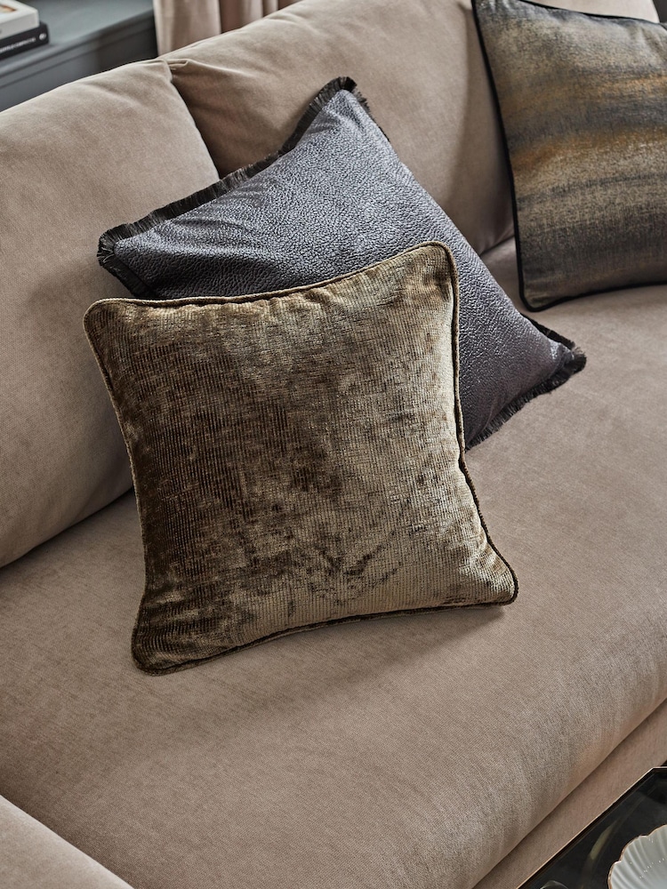 Green Square Camilla Chenille Cushion - Image 1 of 5 Green Square Camilla Chenille Cushion - Image 1 of 5