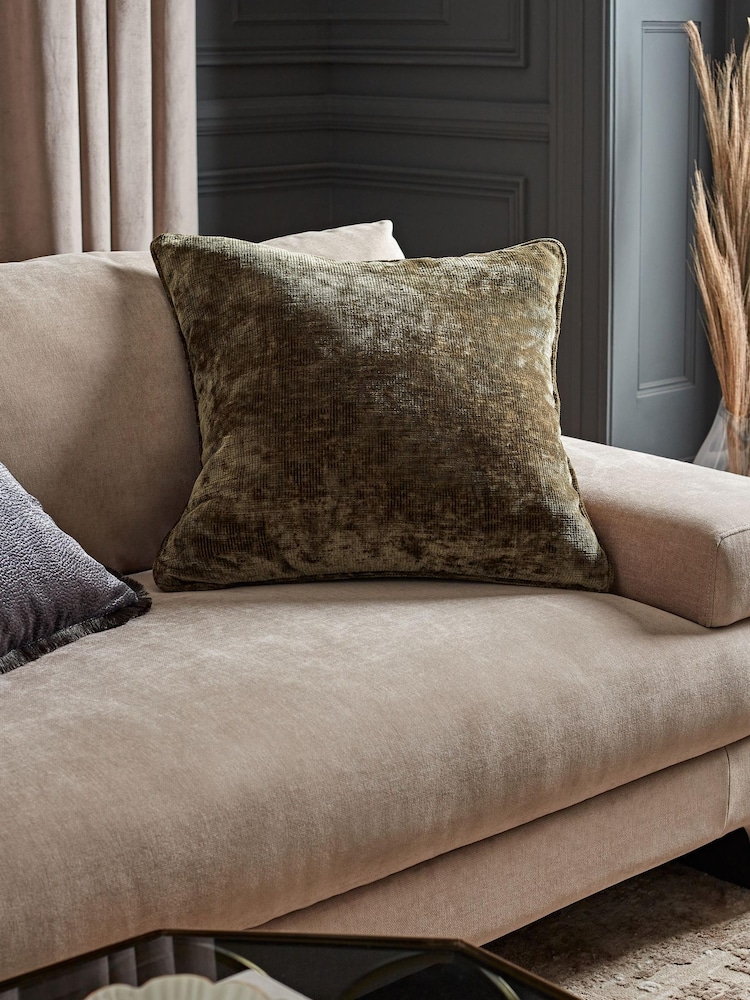 Green 59 x 59cm Camilla Chenille Cushion - Image 1 of 5