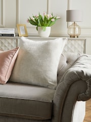 Light Natural 59 x 59cm Camilla Chenille Cushion - Image 1 of 5