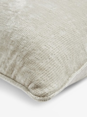 Light Natural 59 x 59cm Camilla Chenille Cushion - Image 2 of 5
