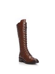 Moda in Pelle Liberto Lace-Up Brogue Detail Long Boots - Image 2 of 4