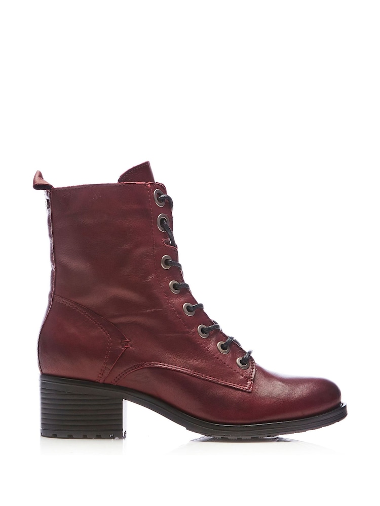 Moda in Pelle Bezzie Lace-Up Leather Ankle Boots - Image 1 of 4