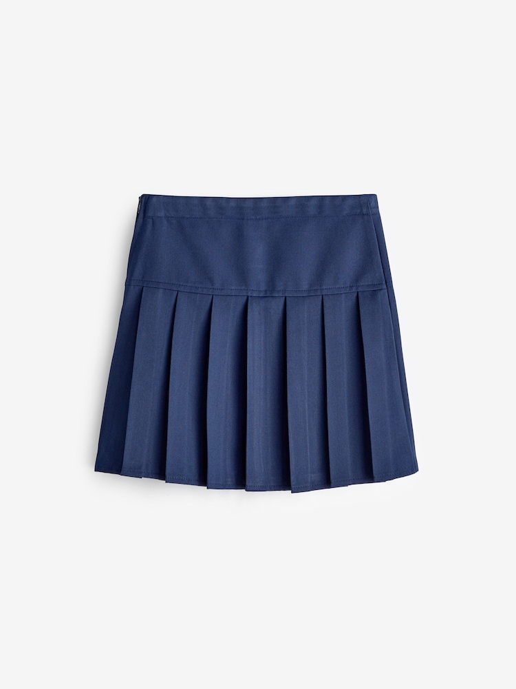 Royal Blue Regular Waist Pleated School Skirts 2 Pack (3-16yrs) - Image 2 of 4