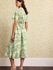 Morris & Co. Strawberry Thief Zip Neck Midi Dress - Image 3 of 5