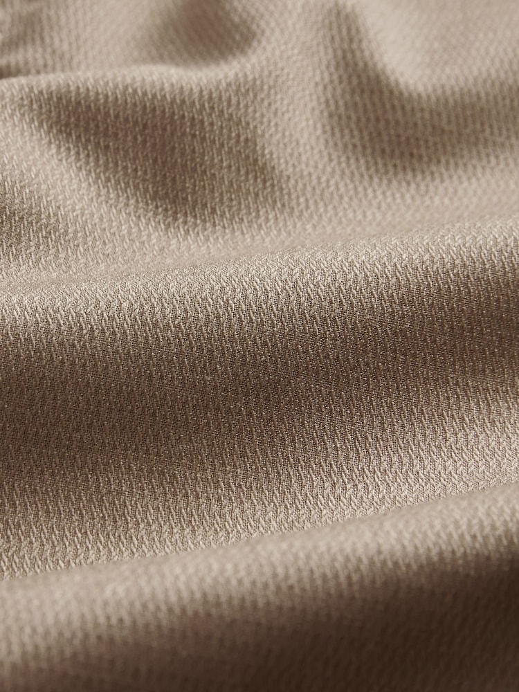 Neutral Brown Regular Fit Easy Care Textured Shirt - Image 5 of 5