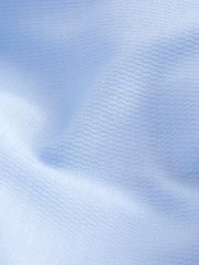 Light Blue Regular Fit Easy Care Textured Single Cuff Shirt - Image 8 of 8