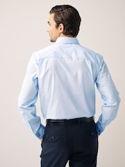 Bleu clair - Ajustement régulier - Easy Care - Chemise intelligente à double poignet - Image 3 de 7