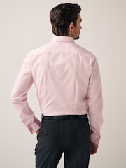 Pink Slim Fit Easy Care Double Cuff Smart Shirt - Image 2 of 7