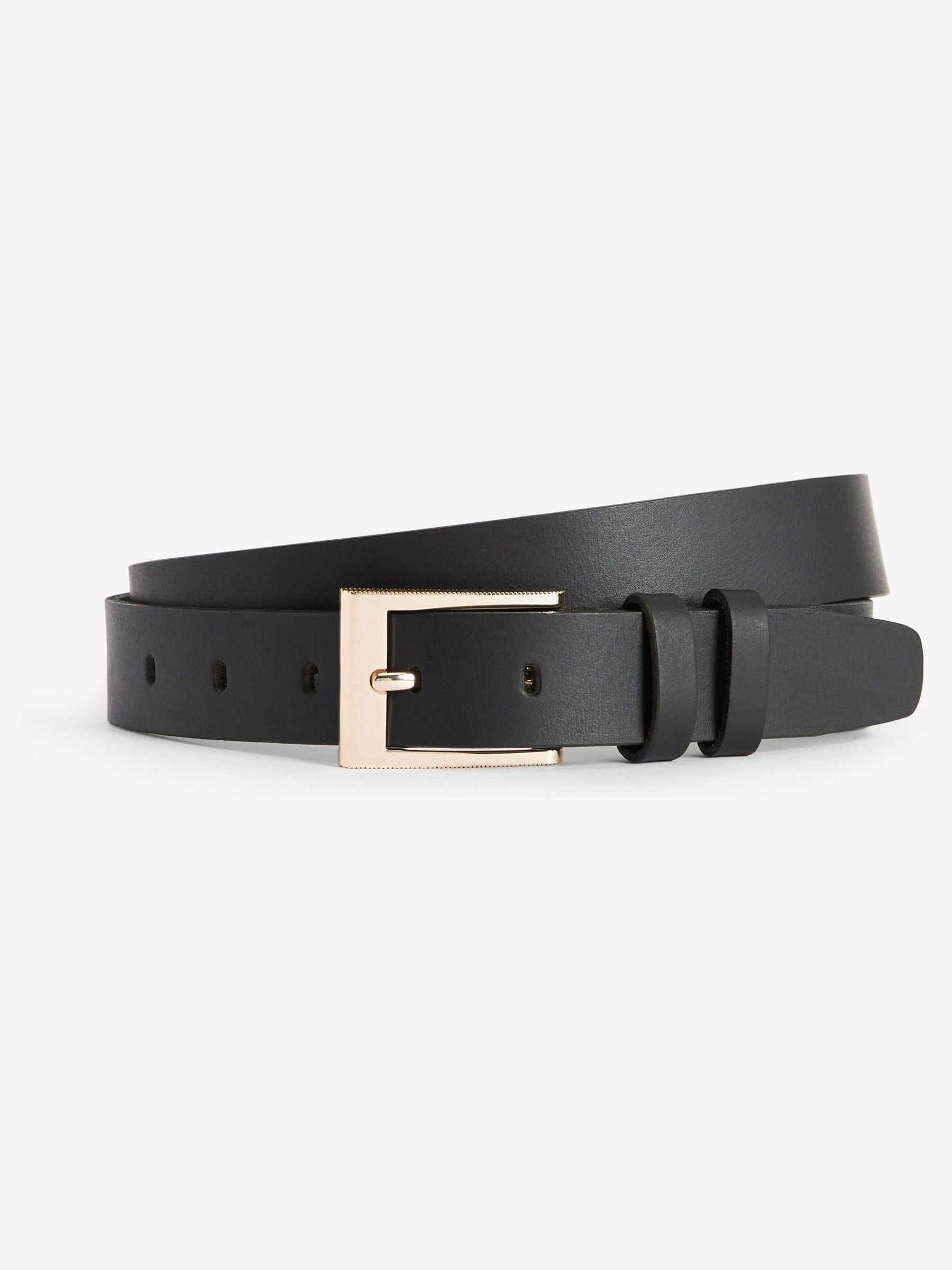 Buy Black/Gold Leather Belt from the Next UK online shop