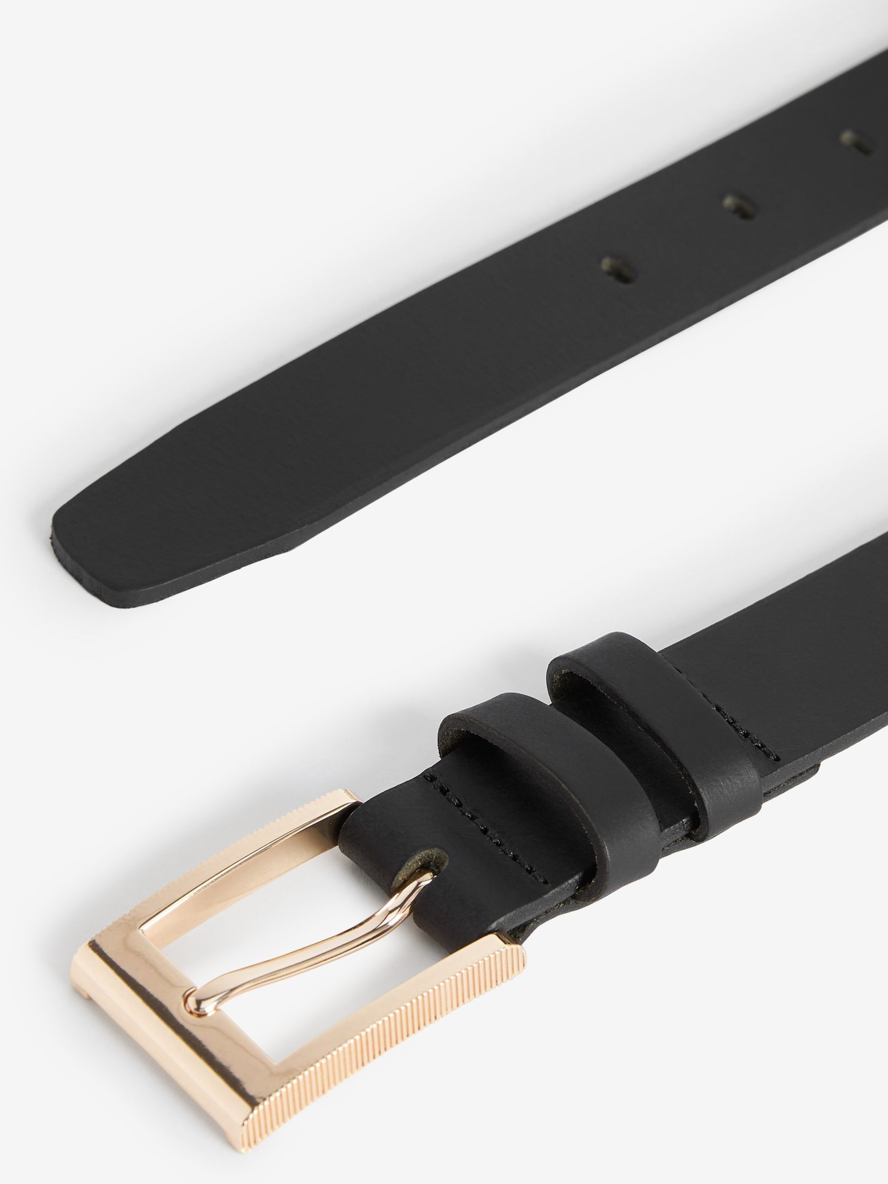 Men's Extra Long Leather Belt - Black