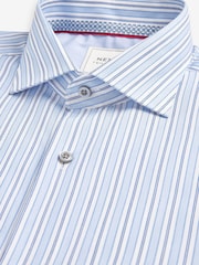 Blau Weiss Gestreift - Hemd mit Besatz - Bild 7 von 7