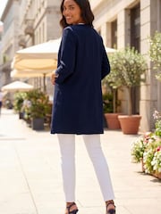 Roman Blue Smart Longline Textured Jacket - Image 3 of 4