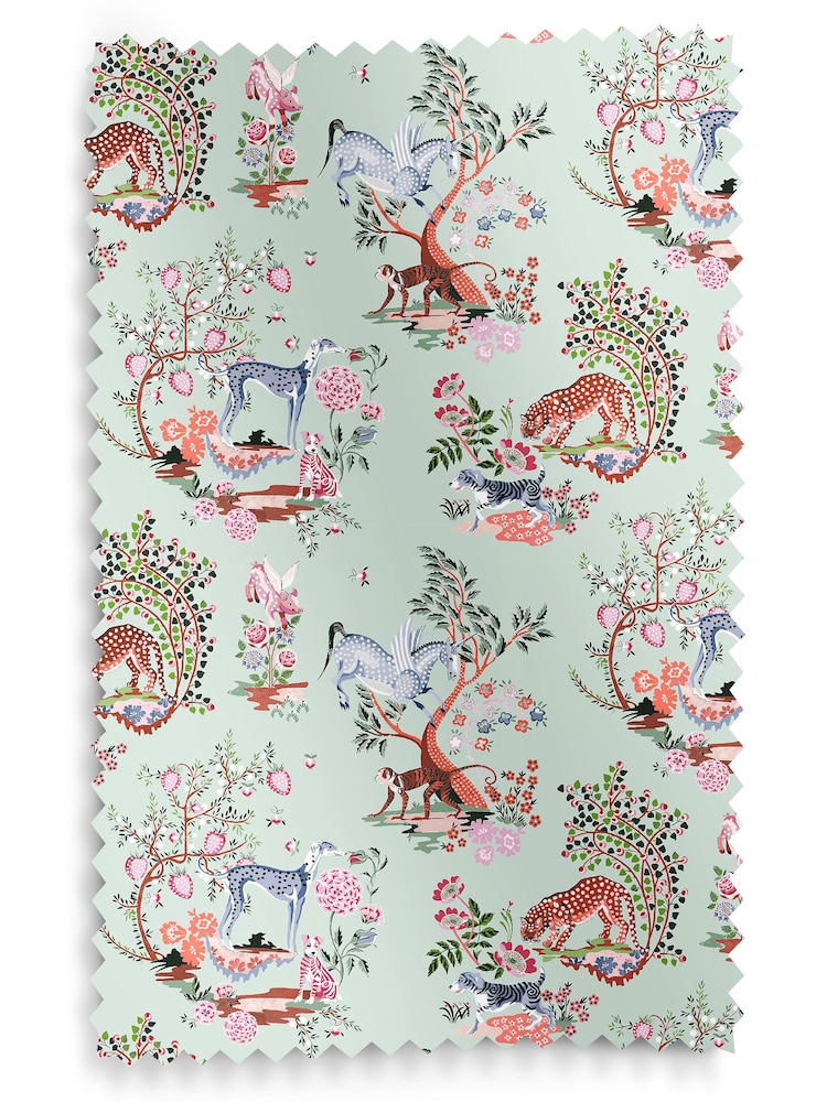 Cath Kidston Mint Magical Kingdom Made to Measure Roman 100% Cotton Blinds - Image 6 of 6