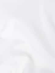 White Slim Fit 100% Cotton Textured Trimmed Single Cuff Shirt - Image 8 of 8