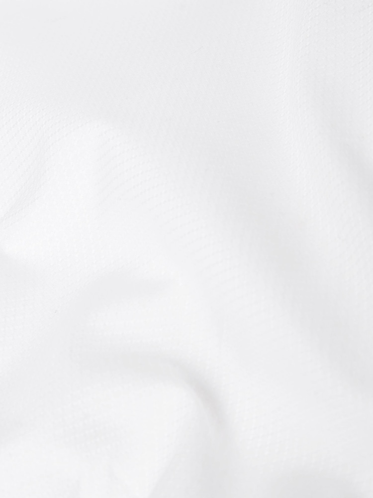 White Slim Fit 100% Cotton Textured Trimmed Single Cuff Shirt - Image 8 of 8