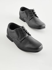 Schwarz - Schnürschuhe aus Leder für die Schule - Bild 1 von 6
