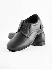Schwarz - Schnürschuhe aus Leder für die Schule - Bild 2 von 6