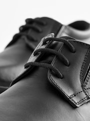 Schwarz - Schnürschuhe aus Leder für die Schule - Bild 5 von 6