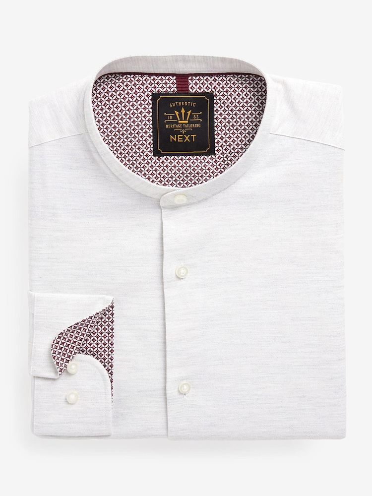 Grey Melange Regular Fit Heritage Formal Shirt - Image 2 of 4