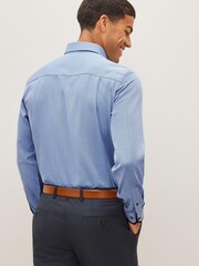 White Blue Button Regular Fit Heritage Formal Shirt - Image 3 of 8