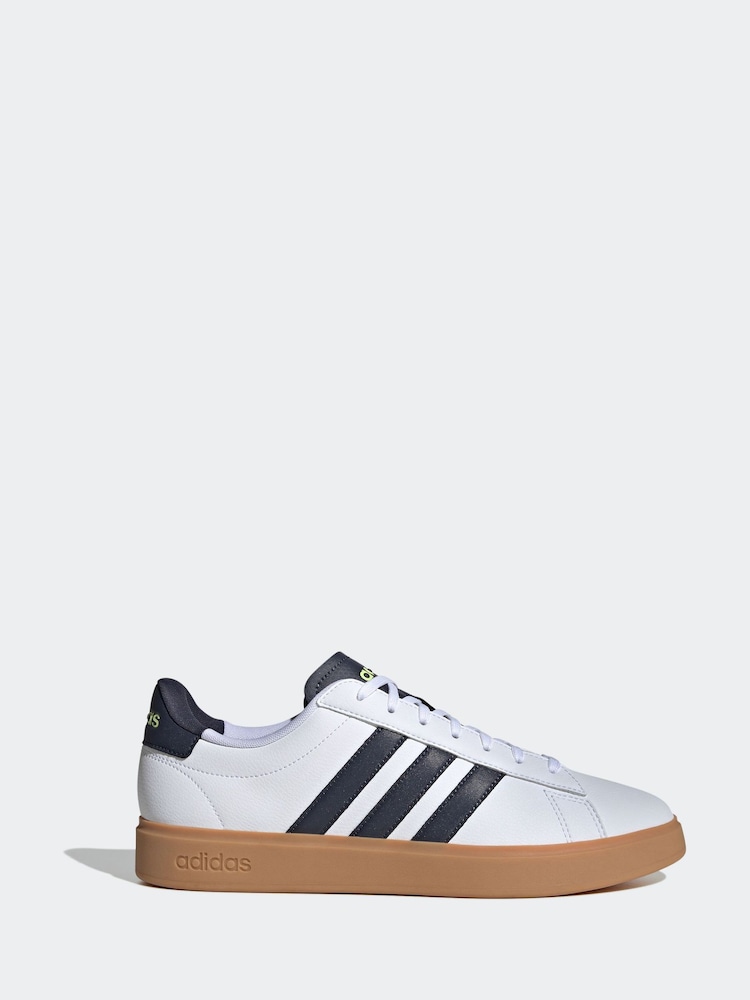 adidas White/Black Sportswear Grand Court Cloudfoam Comfort Trainers - Image 1 of 7