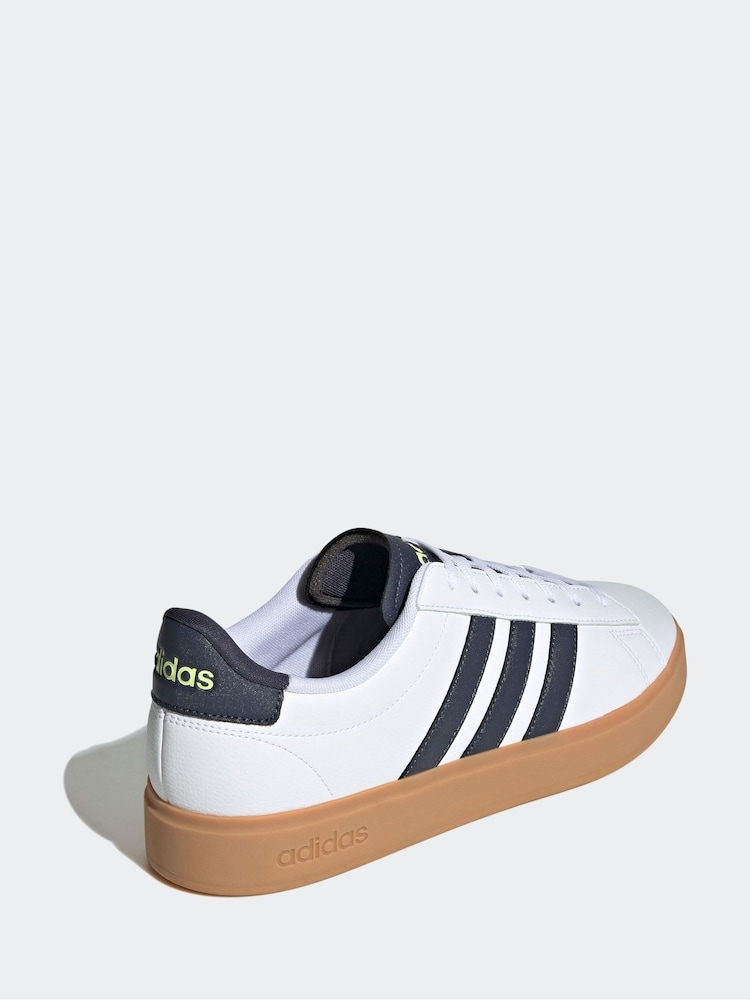 adidas White/Black Sportswear Grand Court Cloudfoam Comfort Trainers - Image 2 of 7