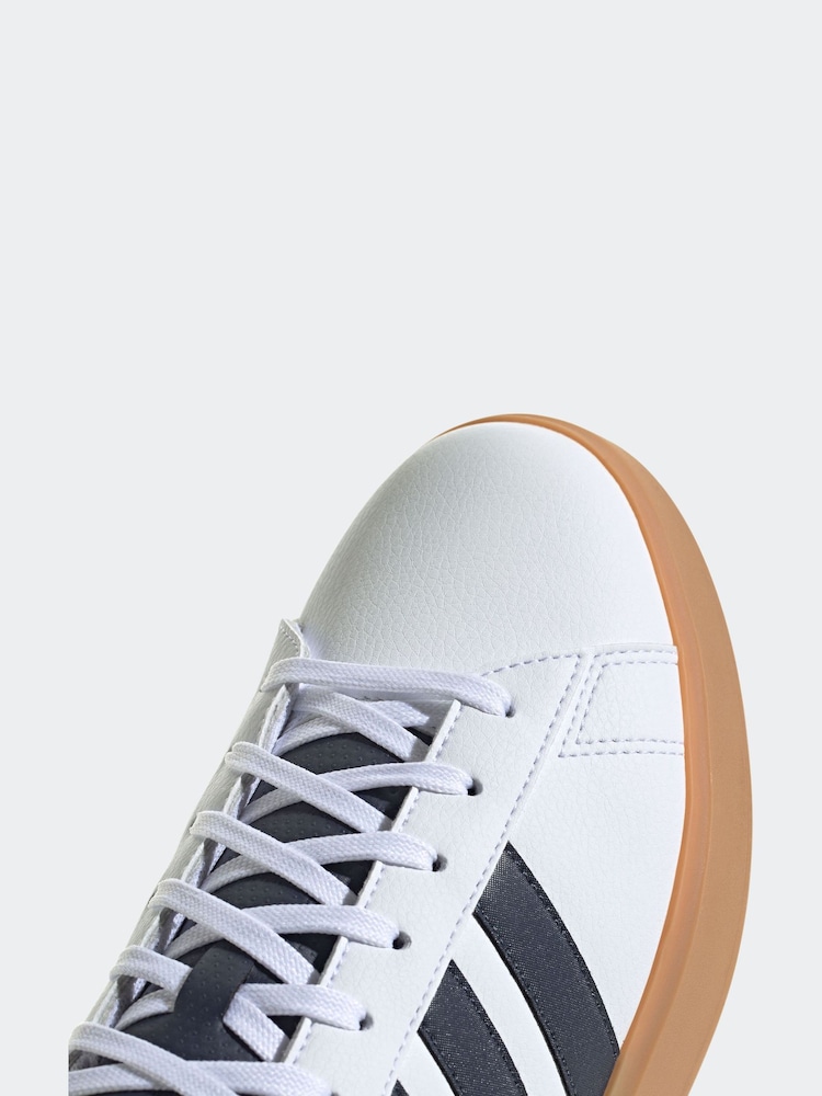 adidas White/Black Sportswear Grand Court Cloudfoam Comfort Trainers - Image 6 of 7
