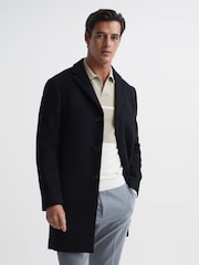 Reiss Soft Grey/White Tokyo Slim Fit Colourblock Open Collar Shirt - Image 6 of 6