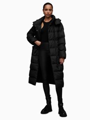 AllSaints Black Allana Puffer Coat - Image 1 of 9