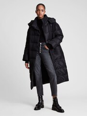 AllSaints Black Allana Puffer Coat - Image 4 of 9