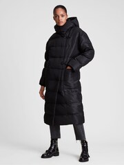 AllSaints Black Allana Puffer Coat - Image 5 of 9
