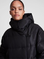 AllSaints Black Allana Puffer Coat - Image 7 of 9