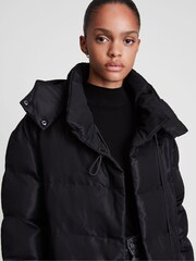 AllSaints Black Allana Puffer Coat - Image 8 of 9
