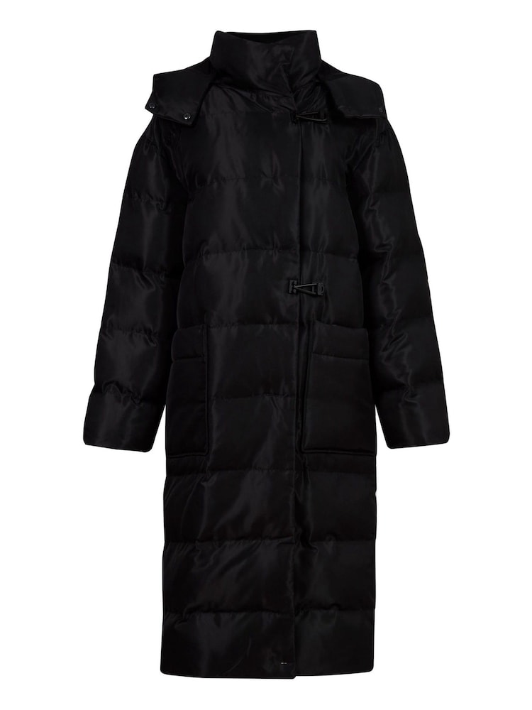 AllSaints Black Allana Puffer Coat - Image 9 of 9