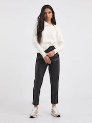 JD Williams Cream Zip Neck Jumper - Image 3 of 4