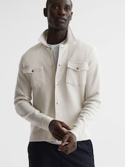 Reiss Ivory Cofax Cotton Twin Pocket Overshirt - Image 1 of 7