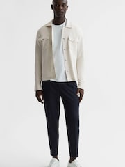 Reiss Ivory Cofax Cotton Twin Pocket Overshirt - Image 3 of 7
