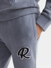 Reiss Ashley Blue Toby Junior Garment Dyed Logo Joggers - Image 4 of 6