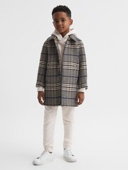 Reiss Cream Cade Relaxed Garment Dyed Logo Hoodie - Image 6 of 7