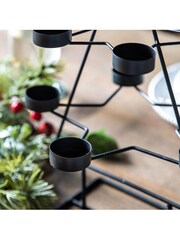 Gallery Home Black Xmas Tree Black Tealight Holder x10 - Image 2 of 3