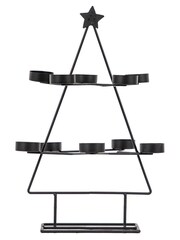 Gallery Home Black Xmas Tree Black Tealight Holder x10 - Image 3 of 3