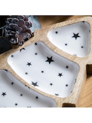 Gallery Home White Christmas Tree Nibbles Platter - Image 2 of 3