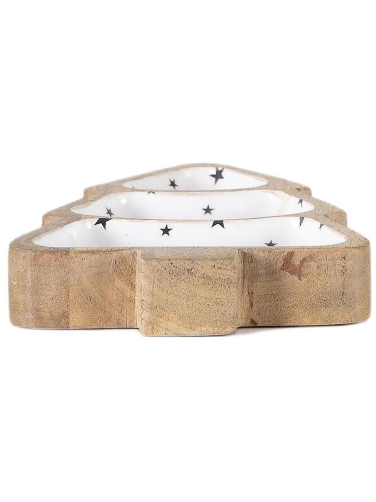 Gallery Home White Christmas Tree Nibbles Platter - Image 3 of 3
