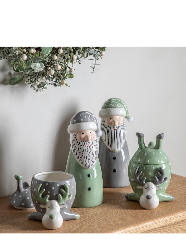 Gallery Home Grey Large Santa Christmas Decoration - Image 2 of 3