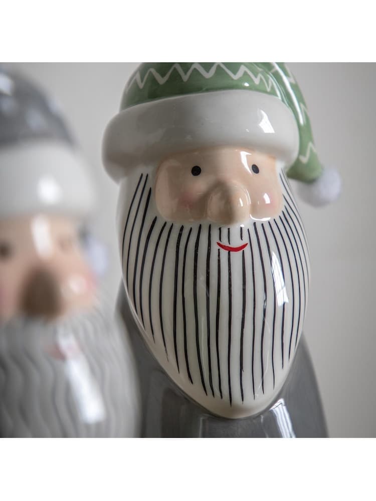 Gallery Home Grey Large Santa Christmas Decoration - Image 3 of 3