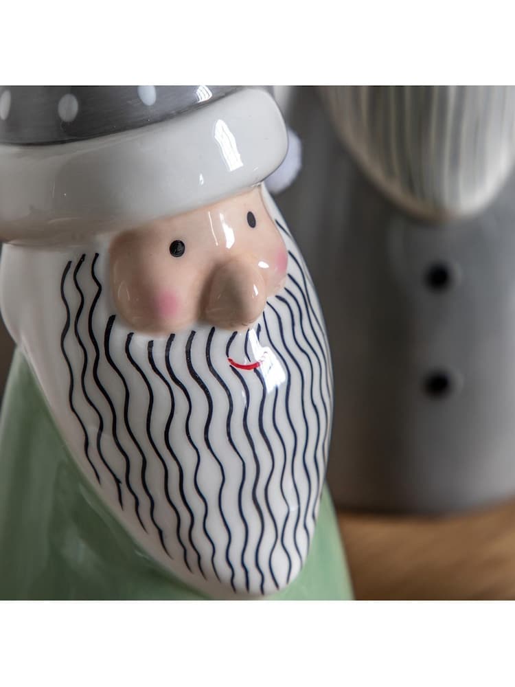 Gallery Home Green Santa Christmas Ornament - Image 2 of 3