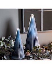 Gallery Home Black Ribbed Tree Black Frost Glass - Image 1 of 3