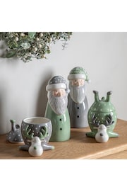 Gallery Home Green Reindeer Christmas Pot With Lid - Image 1 of 3