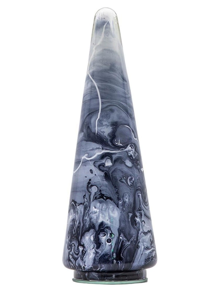 Gallery Home Black Marbled Christmas Ornaments Tree Glass 10cm - Image 1 of 3